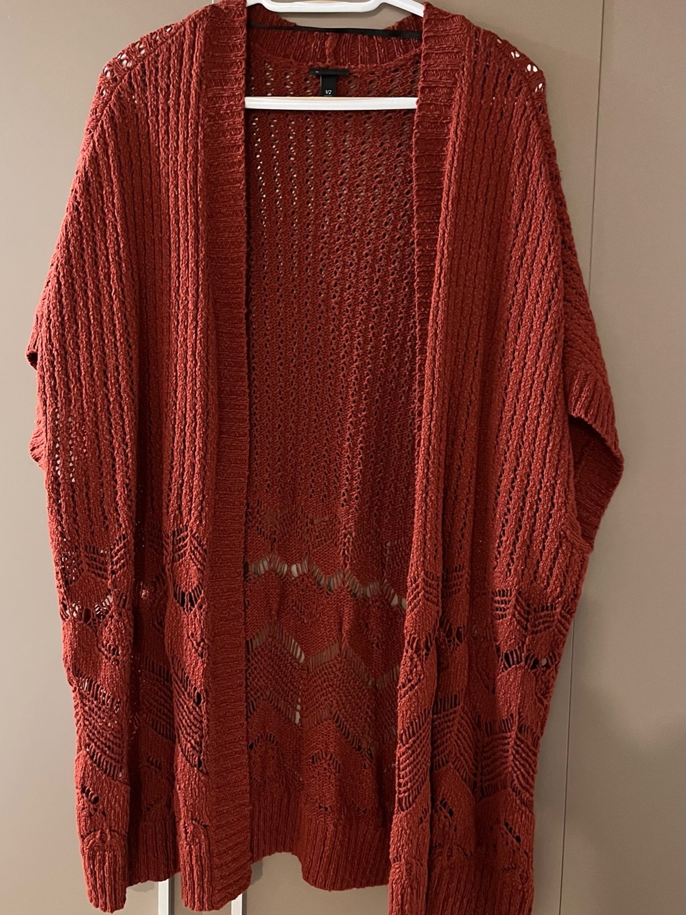 Torrid Open-Front Knit Cardigan Sweater - Rust